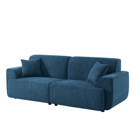Sofá 3 lugares fixo FANY cor azul