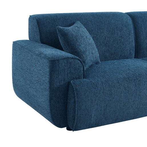 Sofá 3 lugares fixo FANY cor azul