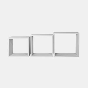 Conjunto de 3 prateleiras quadradas NEXO cor branco
