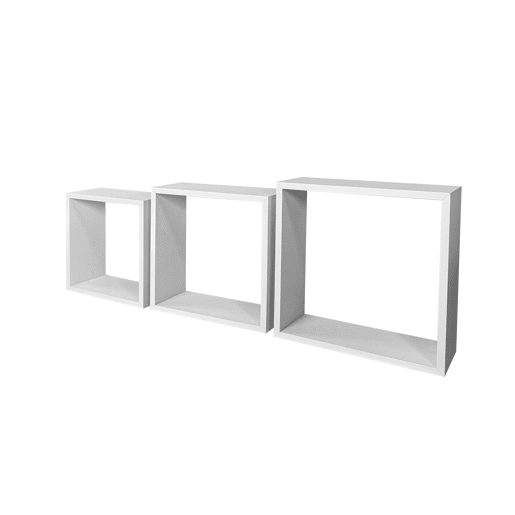 Conjunto de 3 prateleiras quadradas NEXO cor branco Conjunto de 3 prateleiras quadradas NEXO cor branco