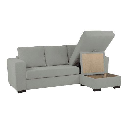 Chaise longue reversível GEORGY cor cinza claro