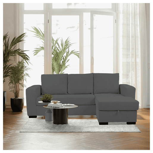 Chaise longue reversível GEORGY cor cinza escuro