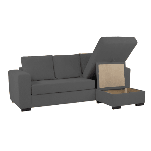 Chaise longue reversível GEORGY cor cinza escuro