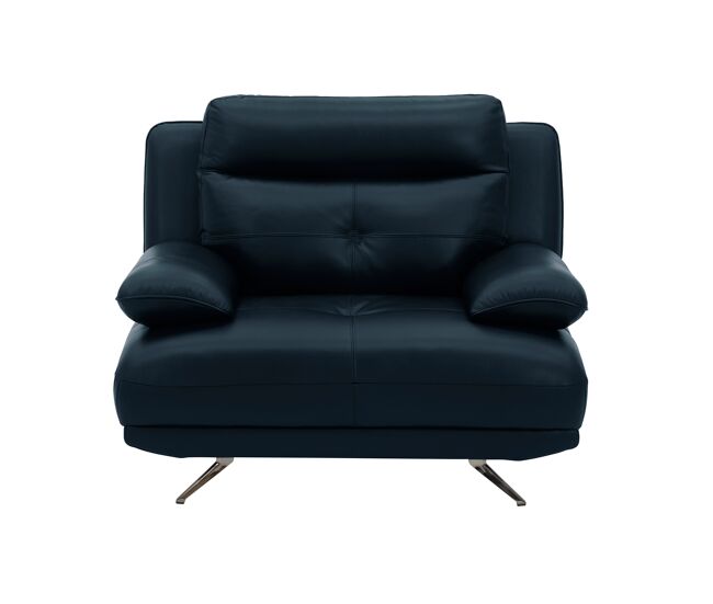 Sillón decorativo piel kailua color azul