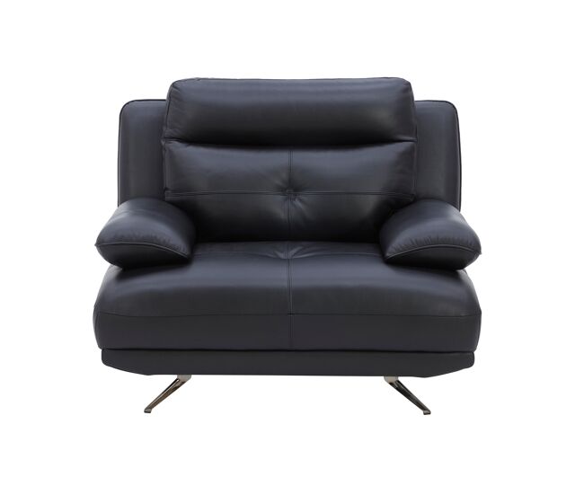 Sillón decorativo piel kailua color negro