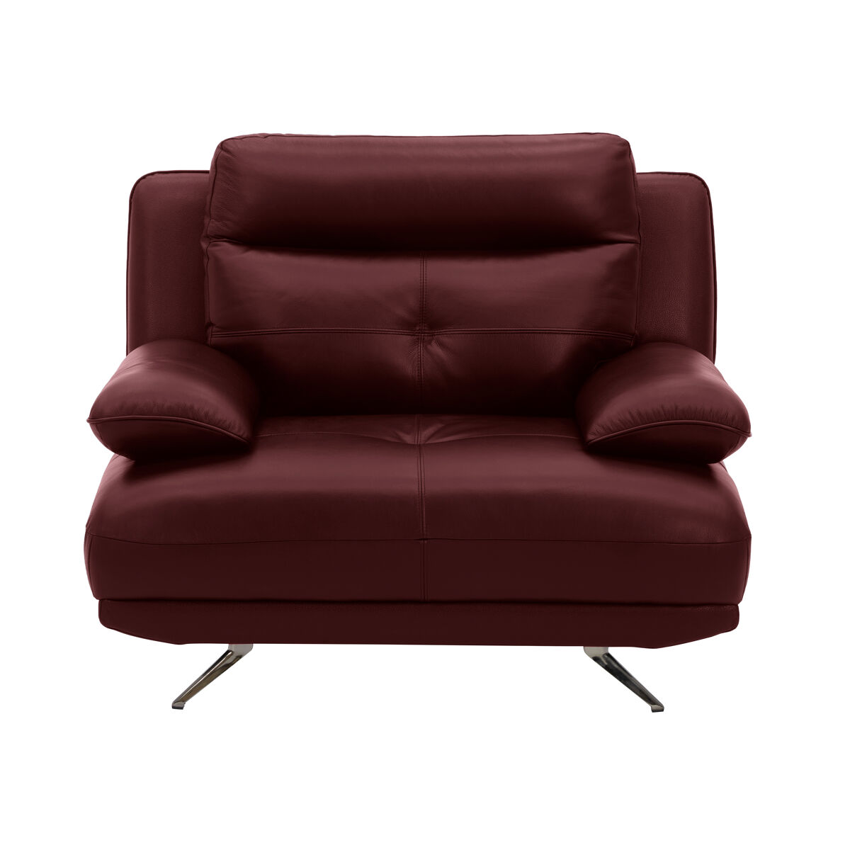 Sillón decorativo piel kailua color rojo