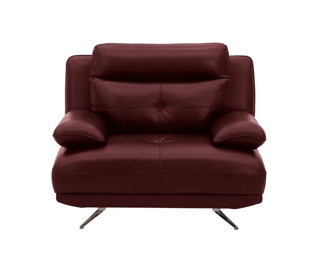 Sillón decorativo piel kailua color rojo