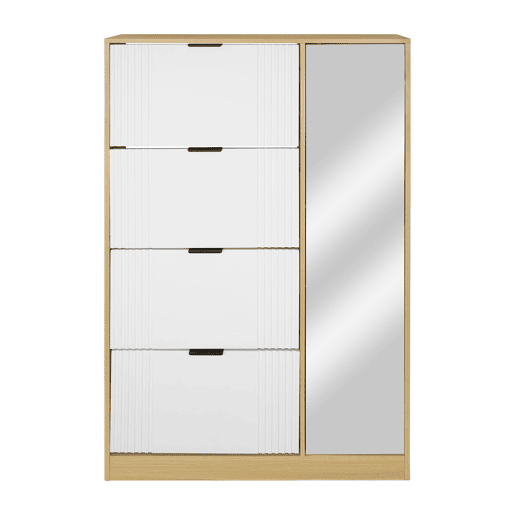 Sapateira BONE 4 compartimentos e 1 porta com espelho 90x156,7x23,5cm