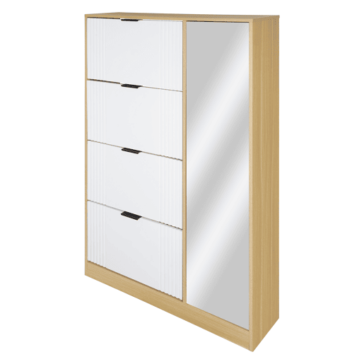 Sapateira BONE 4 compartimentos e 1 porta com espelho 90x156,7x23,5cm