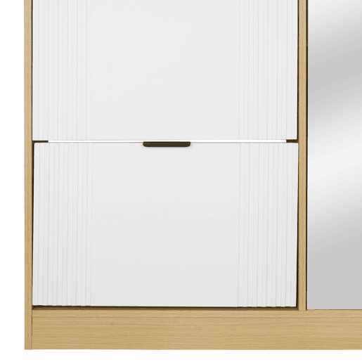Sapateira BONE 4 compartimentos e 1 porta com espelho 90x156,7x23,5cm