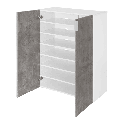 Sapateira IZBY 2 portas 72x103x36cm cinza