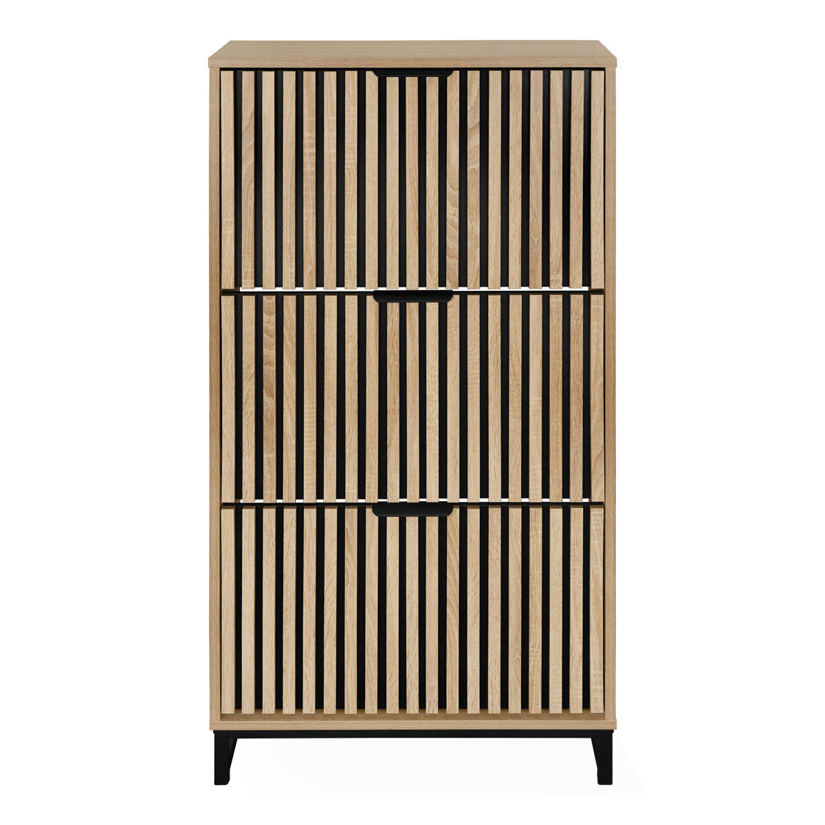 Zapatero tablet 3 trampones 60x124x24cm roble