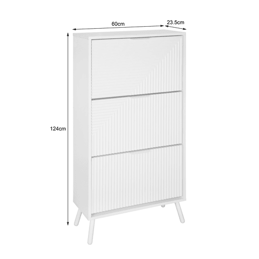 Sapateira DYSH 3 compartimentos 60x125x23,5cm branco