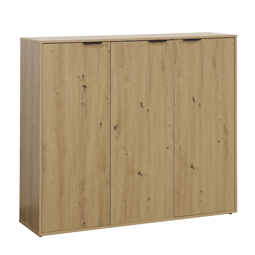 Sapateira MAX 3 portas 135x120x34cm carvalho