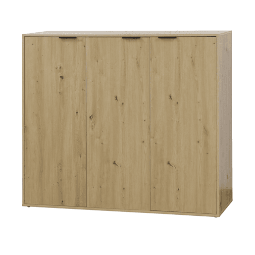 Sapateira MAX 3 portas 135x120x34cm carvalho