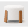 Puff redondo FALCO 50x36cm cor branco