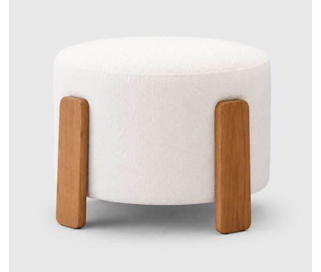 Puff redondo falco 50x36cm color blanco
