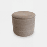Puff redondo EVAN 45x36cm cor castanho