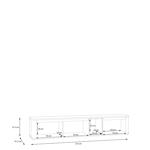 Móvel de TV HARMONIA 215cm 3 portas