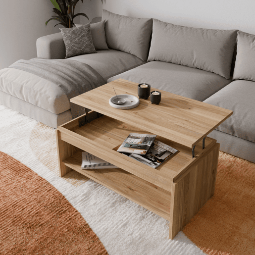 Mesa de centro elevável HARMONIA carvalho Mesa de centro elevável HARMONIA carvalho