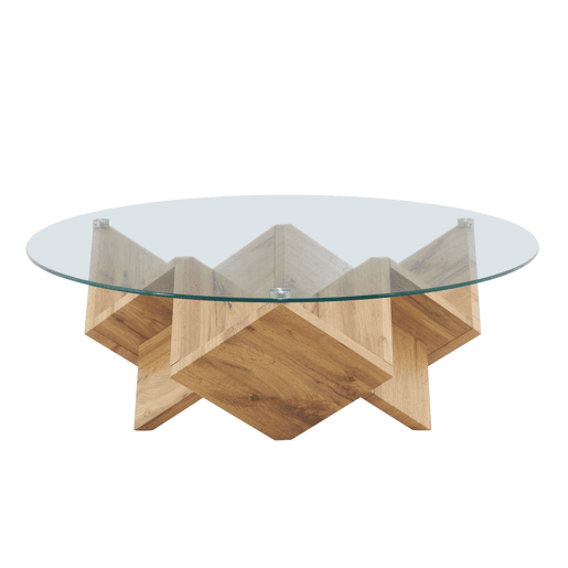 Mesa de centro CIRKO com tampo de vidro Mesa de centro CIRKO com tampo de vidro