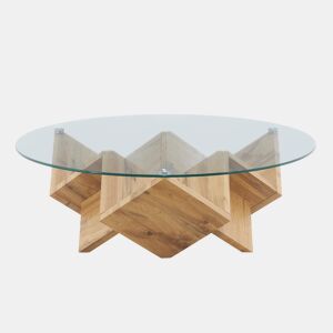 Mesa de centro CIRKO com tampo de vidro