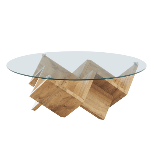 Mesa de centro CIRKO com tampo de vidro Mesa de centro CIRKO com tampo de vidro