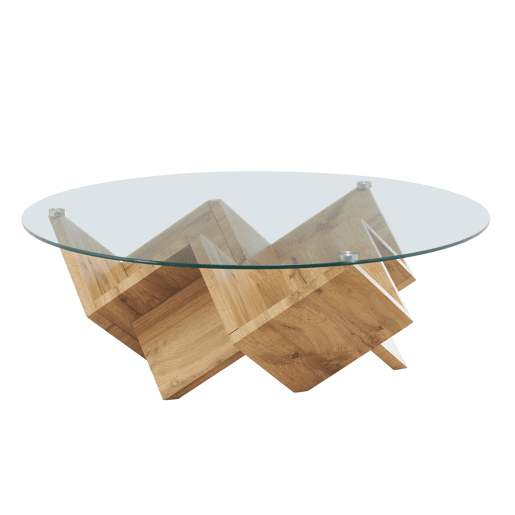 Mesa de centro CIRKO com tampo de vidro Mesa de centro CIRKO com tampo de vidro