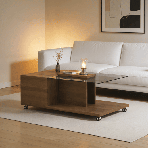 Mesa de centro OAKLY cor carvalho
