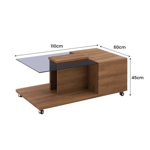 Mesa de centro OAKLY cor carvalho