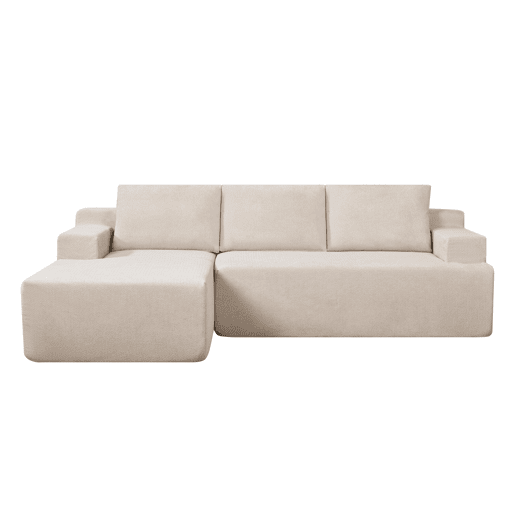 Chaise longue esquerda COMPRESS cor bege