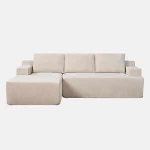 Chaise longue esquerda COMPRESS cor bege