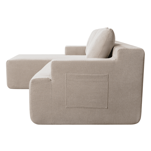 Chaise longue esquerda COMPRESS cor bege