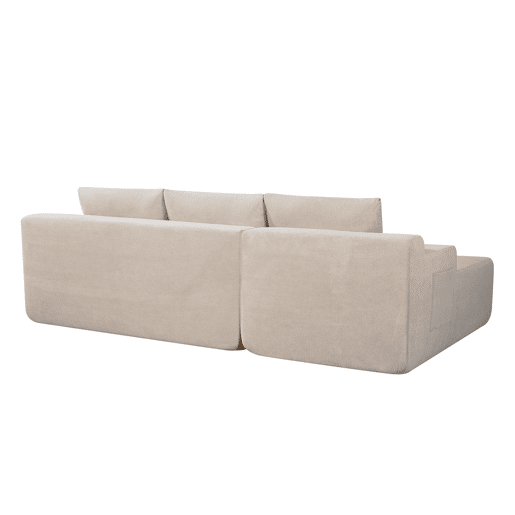 Chaise longue esquerda COMPRESS cor bege
