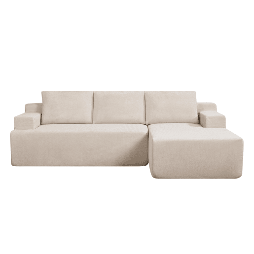 Chaise longue direita COMPRESS cor bege