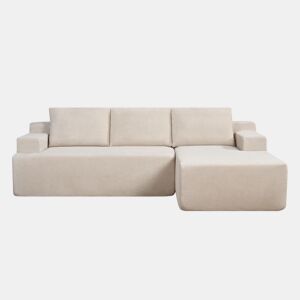 Chaise longue direita COMPRESS cor bege