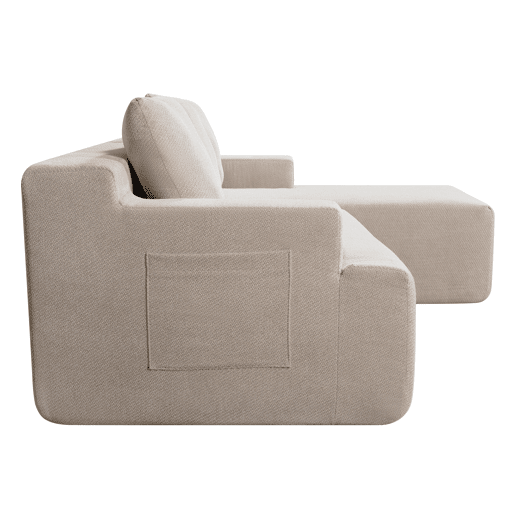 Chaise longue direita COMPRESS cor bege