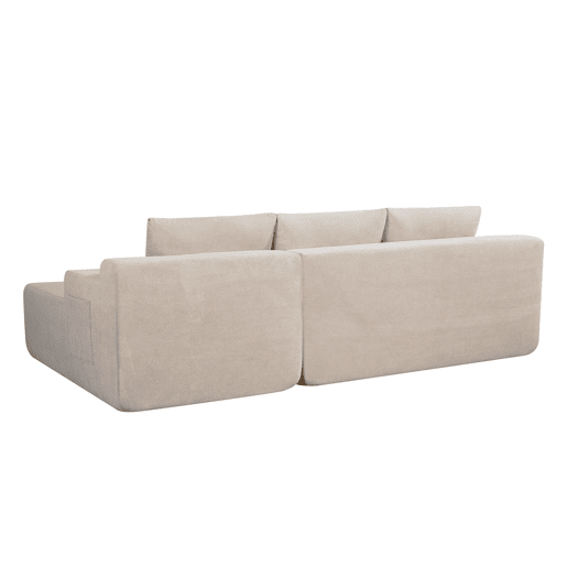 Chaise longue direita COMPRESS cor bege
