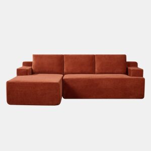 Chaise longue esquerda COMPRESS cor terracota