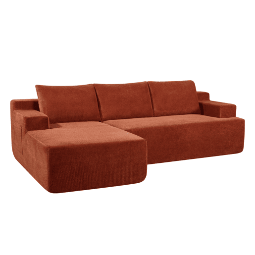Chaise longue esquerda COMPRESS cor terracota