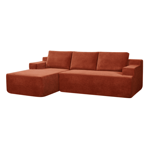 Chaise longue esquerda COMPRESS cor terracota