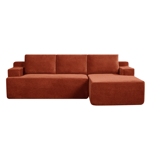 Chaise longue direita COMPRESS cor terracota
