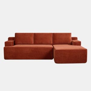Chaise longue direita COMPRESS cor terracota