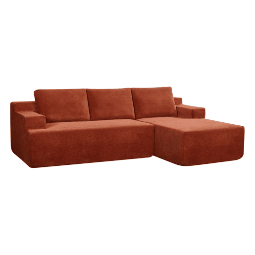 Chaise longue direita COMPRESS cor terracota