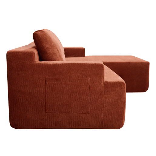 Chaise longue direita COMPRESS cor terracota