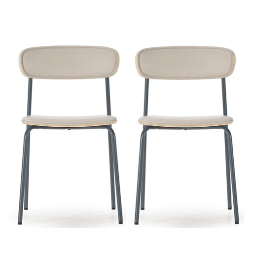 Conjunto de 2 cadeiras de cozinha PAVIA bege Conjunto de 2 cadeiras de cozinha PAVIA bege