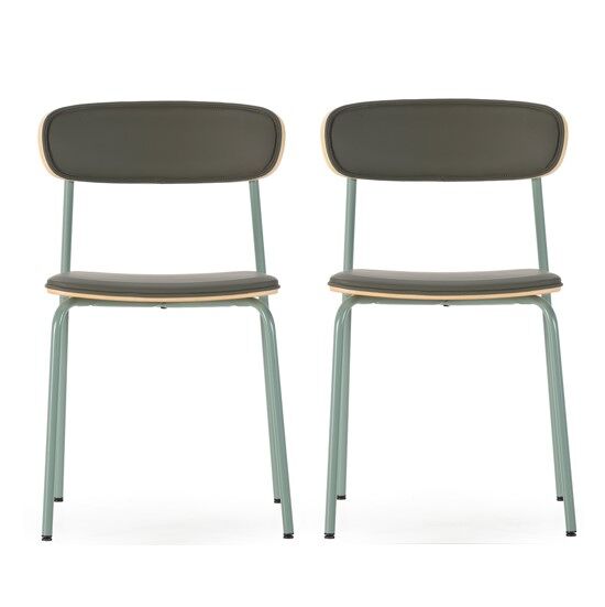 Pack de 2 sillas de cocina pavia gris