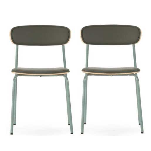 Conjunto de 2 cadeiras de cozinha PAVIA cinza Conjunto de 2 cadeiras de cozinha PAVIA cinza