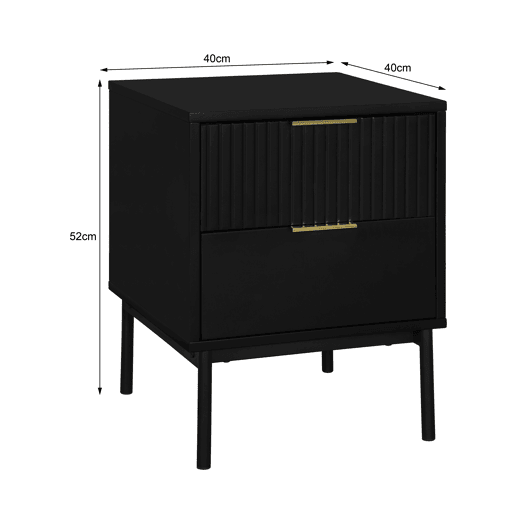 Mesa de cabeceira KORO cor preto Mesa de cabeceira KORO cor preto