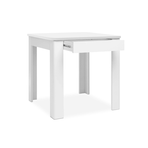 Mesa de cozinha fixa OSCAR com gaveta branco